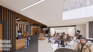 An architectural rendering of the proposed standalone building for the Great Plains Black History Museum.